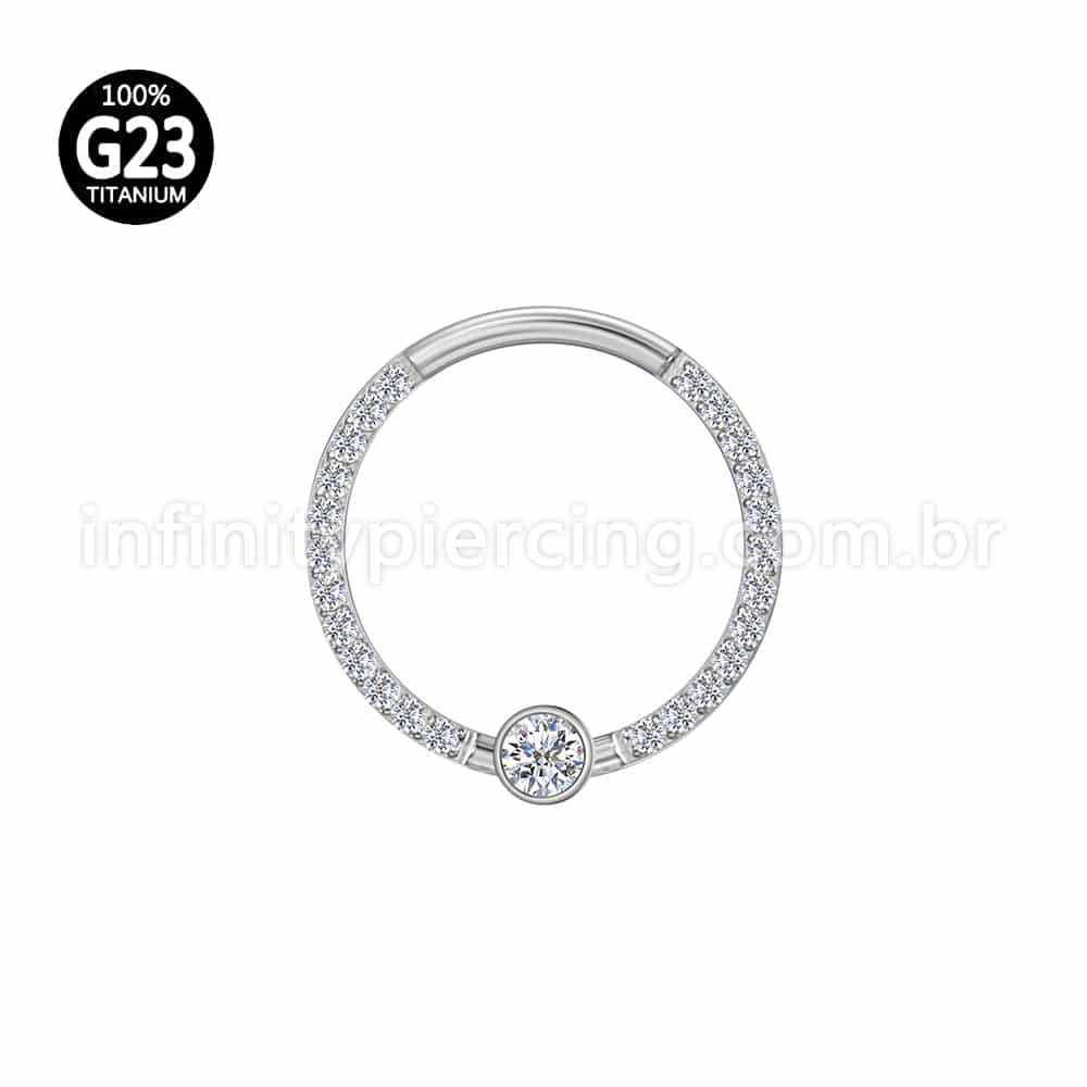 Piercing Captive Titânio Zircônia